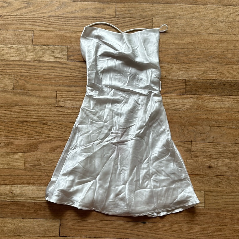 Beginning Boutique White Polyester Dress - Size 2